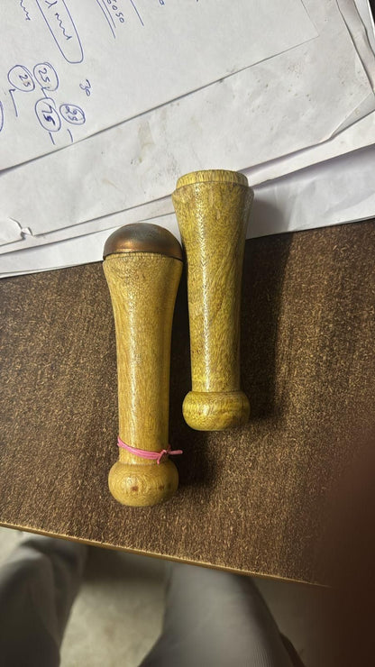 Kansa Face Massager Wood Handle