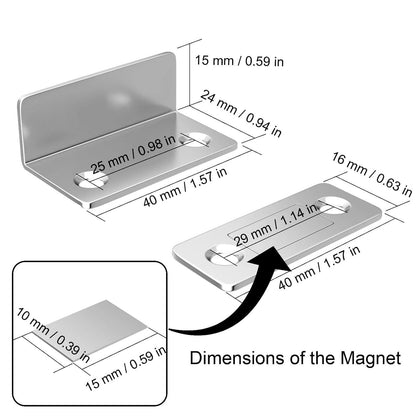 L Shaped Door Magnets Pack of 2